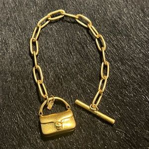 Coach Gold Tabby Bag Bracelet